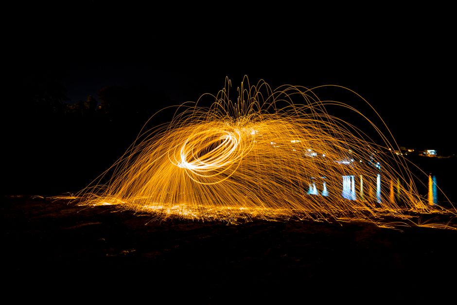Herfstbladeren verlicht door circadiaans licht.